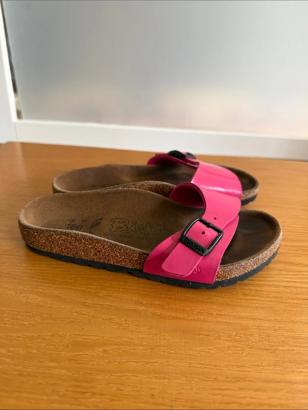 Birkenstock Madrid Kids Size 180 28 / US 10-10.5 Pink Slide Sandals